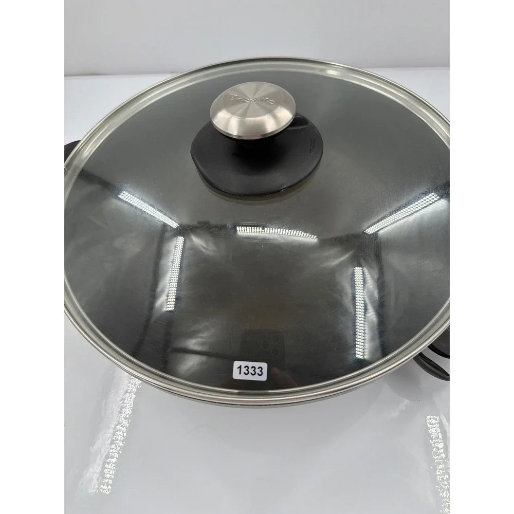 Breville Hot Wok Electric Skillet BEW600XL‎ Silver 6 Quart Non-Stick 1500W